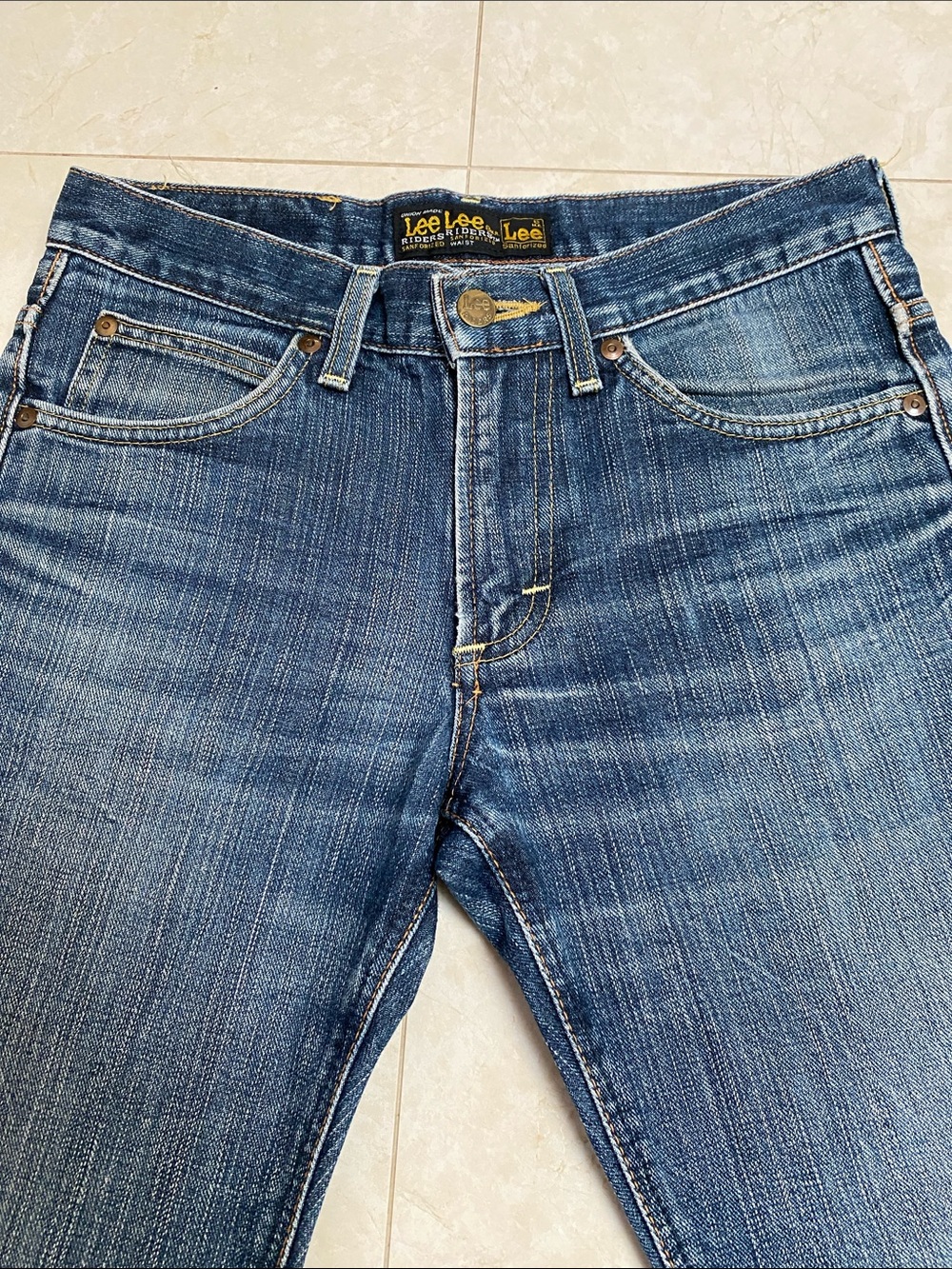 Vtg 70’s Lee Riders Japan Made Blue Jeans Union Made Sanforized 28”